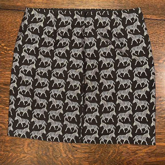 Jcrew factory NWT zebra print skirt size 4 - Picture 2 of 5